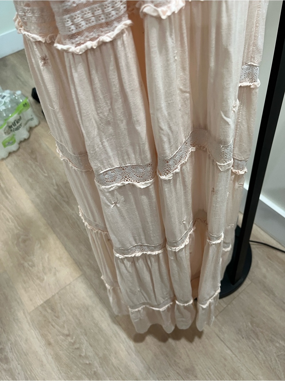 Free People Soft Blush Tie-Shoulder V-Neck Maxi Dress - Picture 8 of 16